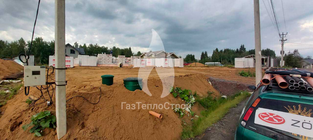 Фото участка с монтажными работами